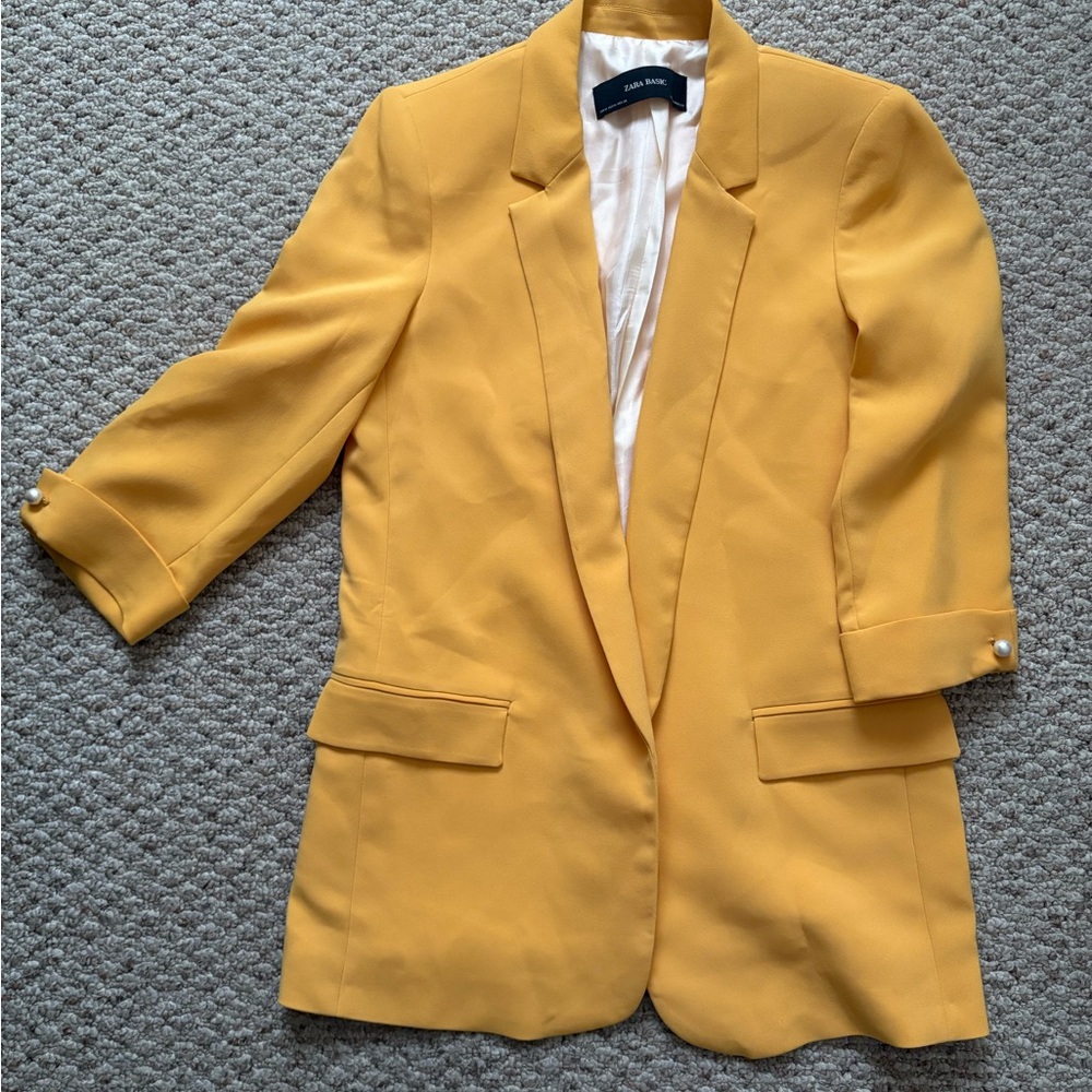 Zara Mustard Yellow Blazer